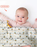 Bee Strong And Courageous Custom Name Bamboo Blanket