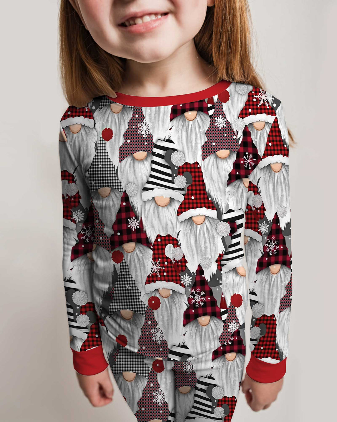 Christmas Gnome Bamboo Two Piece Long Sleeve Pajama Set