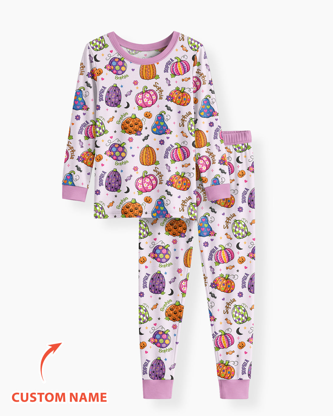 Boo-tiful Pumpkins Bamboo Two Piece Long Sleeve Pajama Set