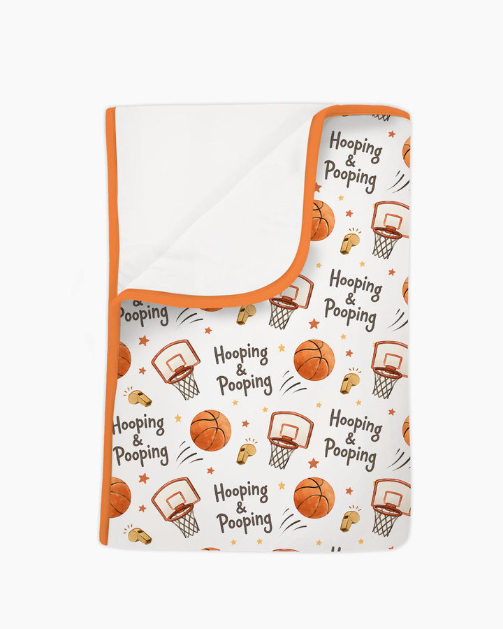 Funny Basketball Hooping & Pooping Bamboo Blanket