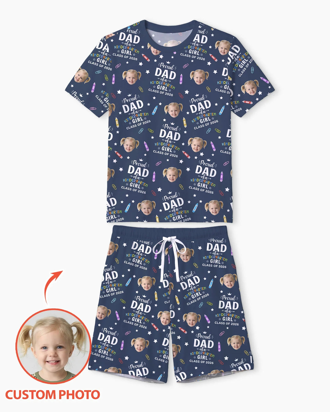 Proud Dad Mom Of Class Of 2026 Bamboo Men Short Sleeve Short Pajama Set