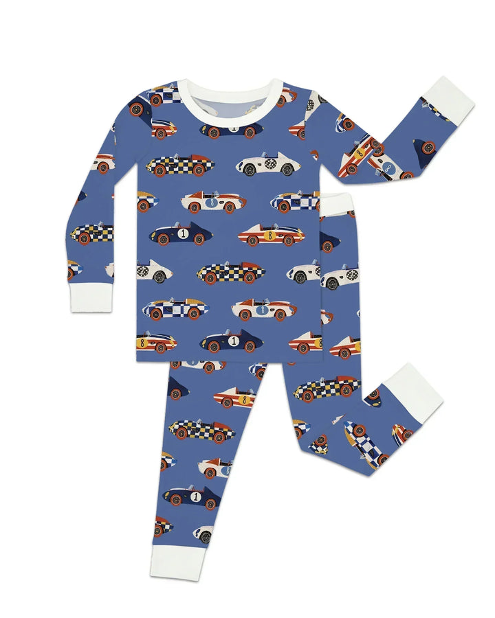 Stock Car Race Bamboo Two Piece Long Sleeve Pajama Set