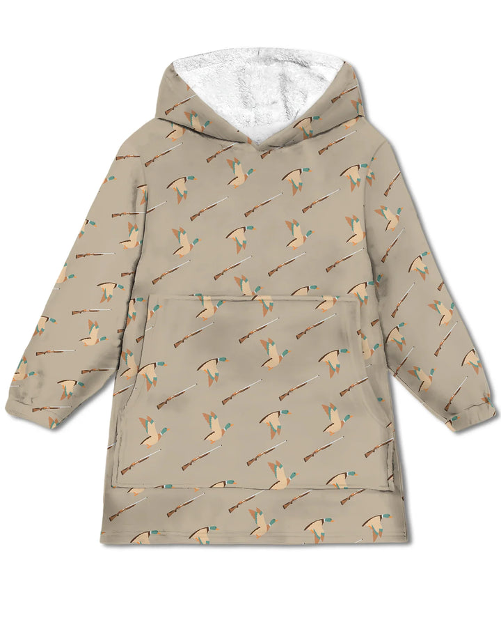 Lil Duck Hunter Bamboo Blanket Hoodie