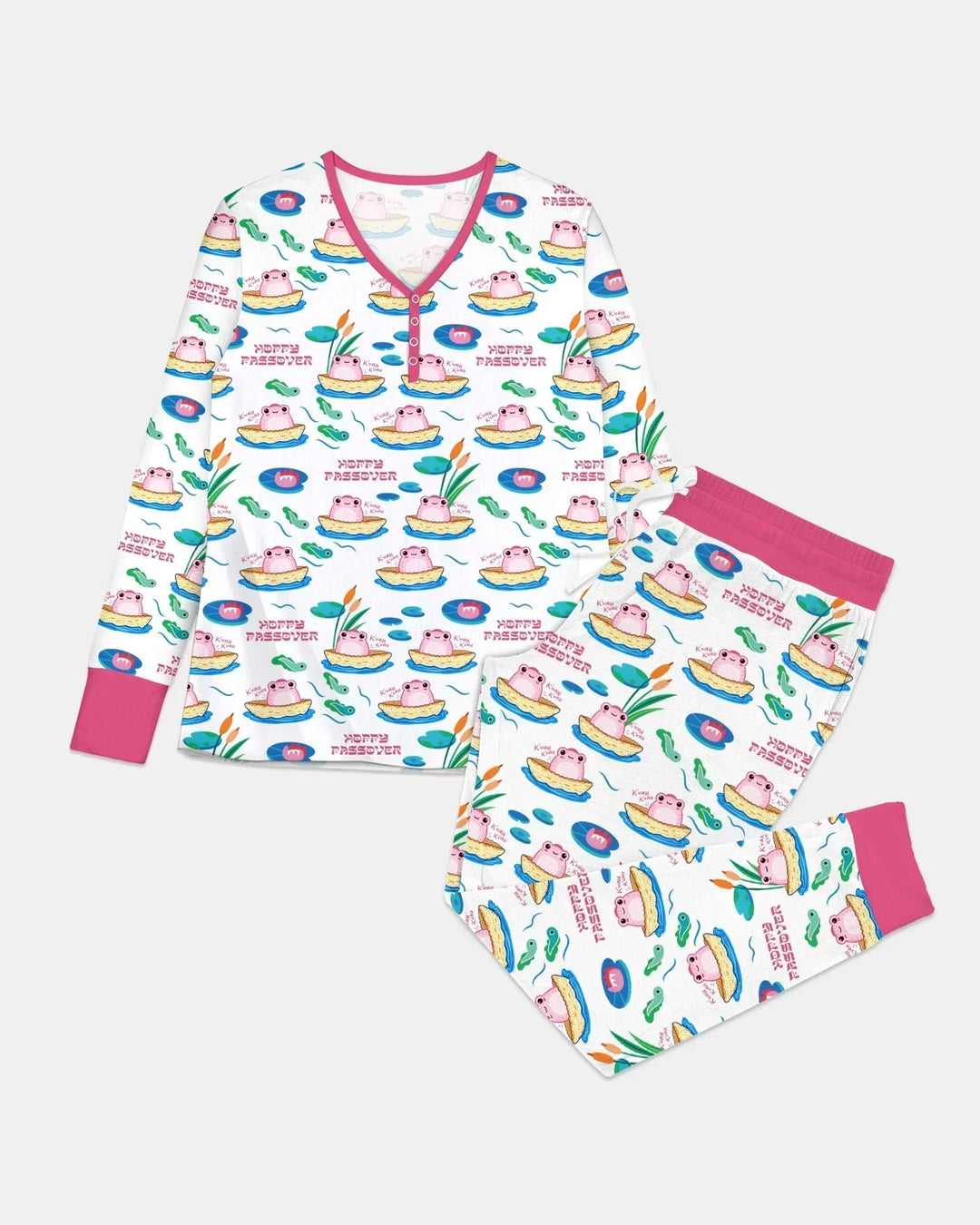 Hoppy Passover Family Matching Bamboo Women Pajama Set