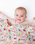 Rainbow Monster Party Bamboo Blanket