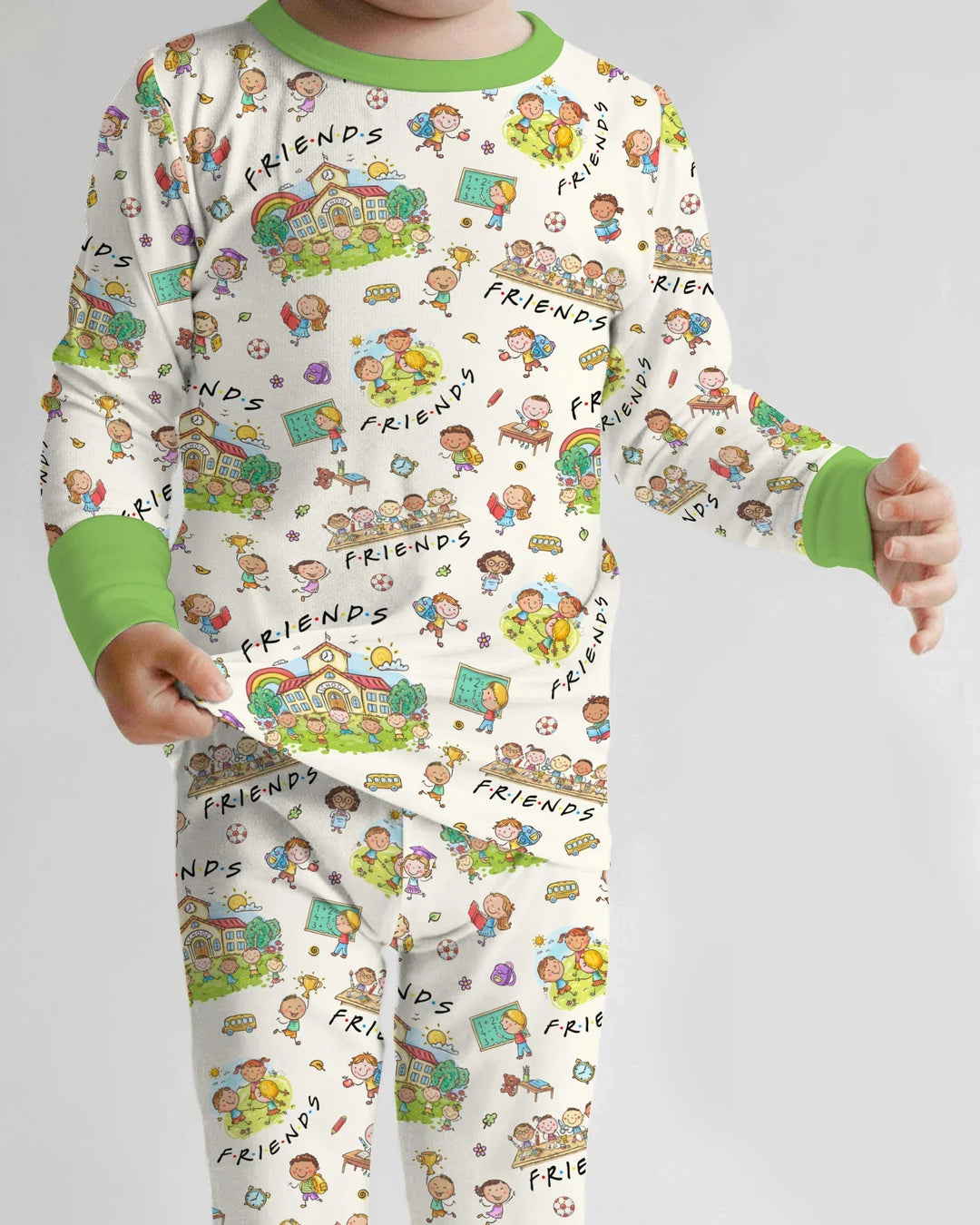 Template Bamboo Two Piece Long Sleeve Pyjamas Set