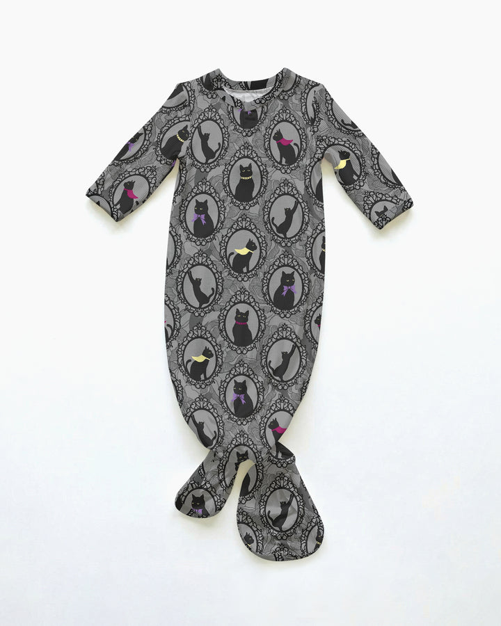 Midnight Cat Parade Bamboo Knot Gown