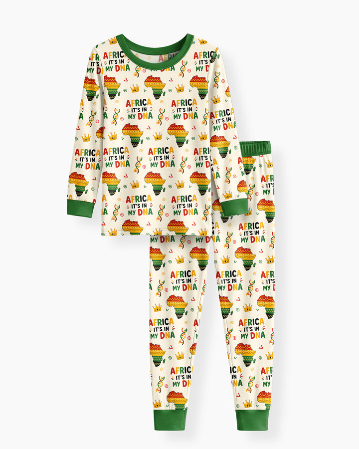 Africa It's In My DNA Bamboo Two Piece Long Sleeve Pajama Set