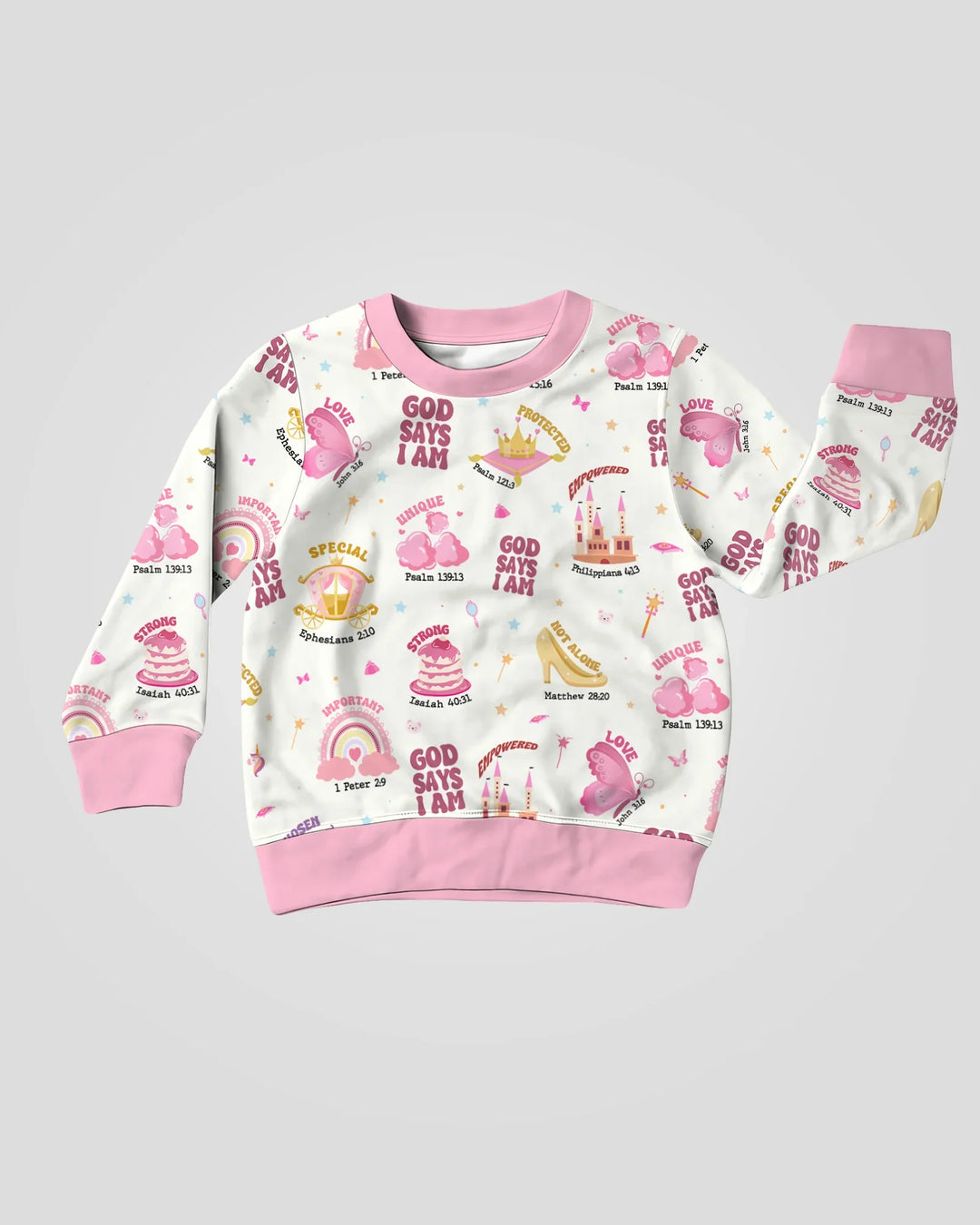 God Says I Am Girl Bamboo Crewneck Sweatshirt
