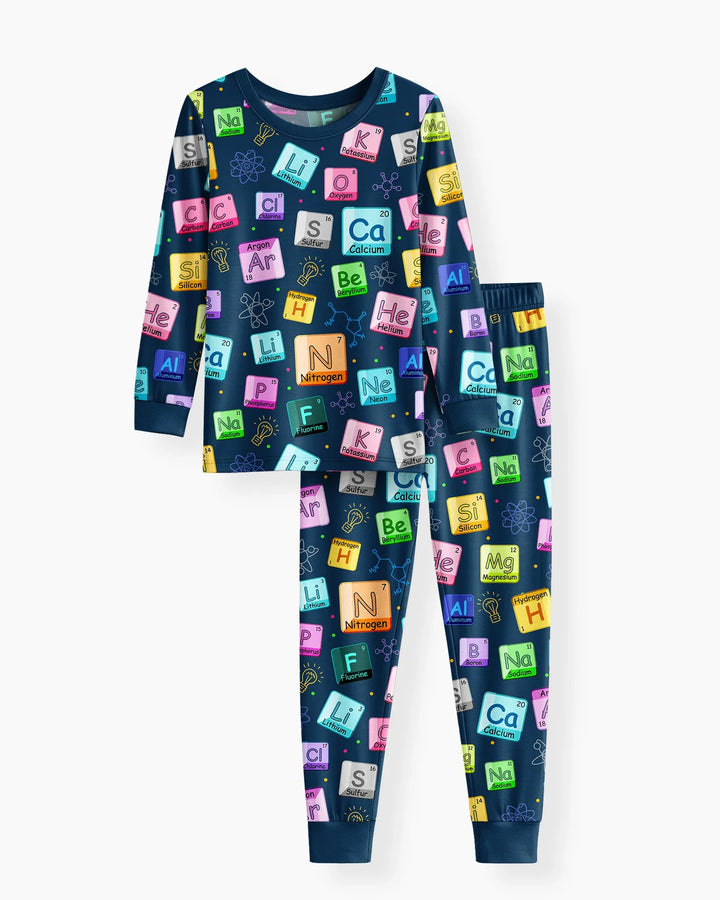 Science Elements Bamboo Two Piece Long Sleeve Pajama Set