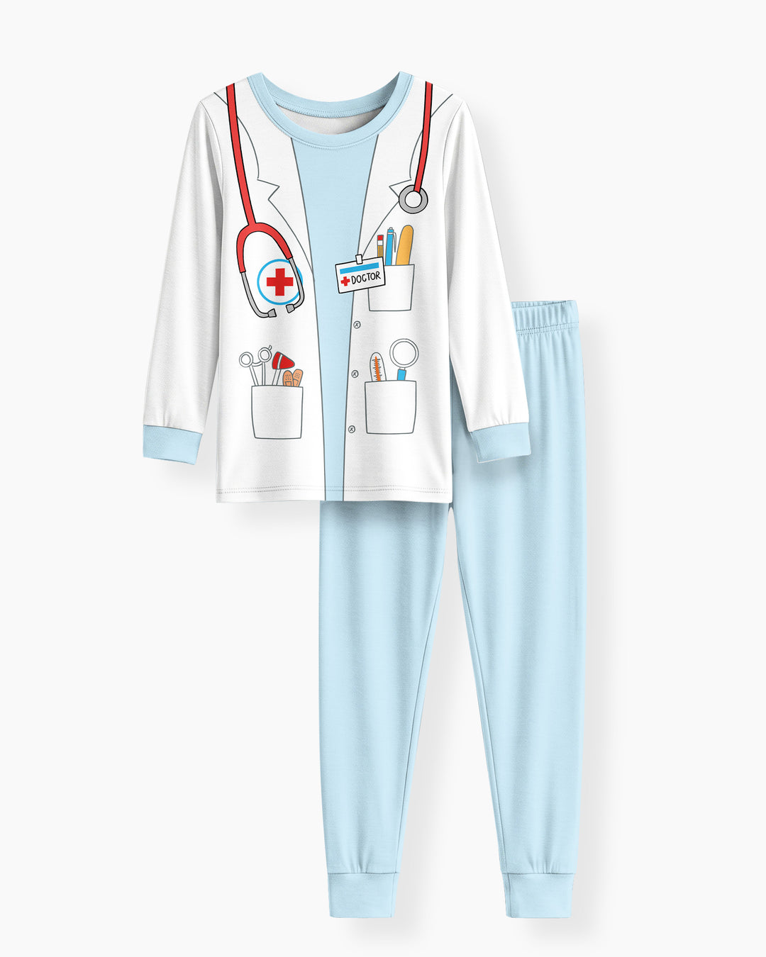 Template Bamboo Two Piece Long Sleeve Pyjamas Set