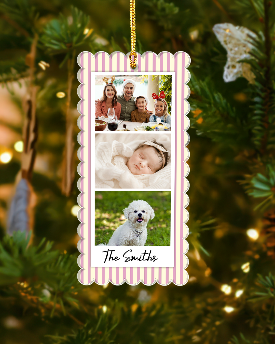 Photo Strip Christmas Acrylic Ornament