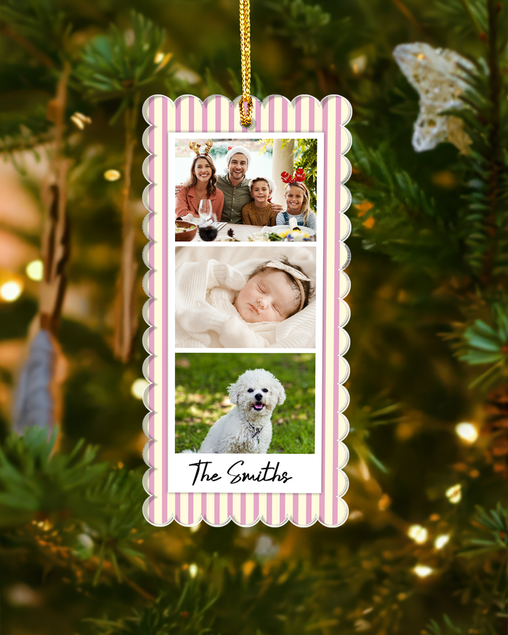 Photo Strip Christmas Acrylic Ornament