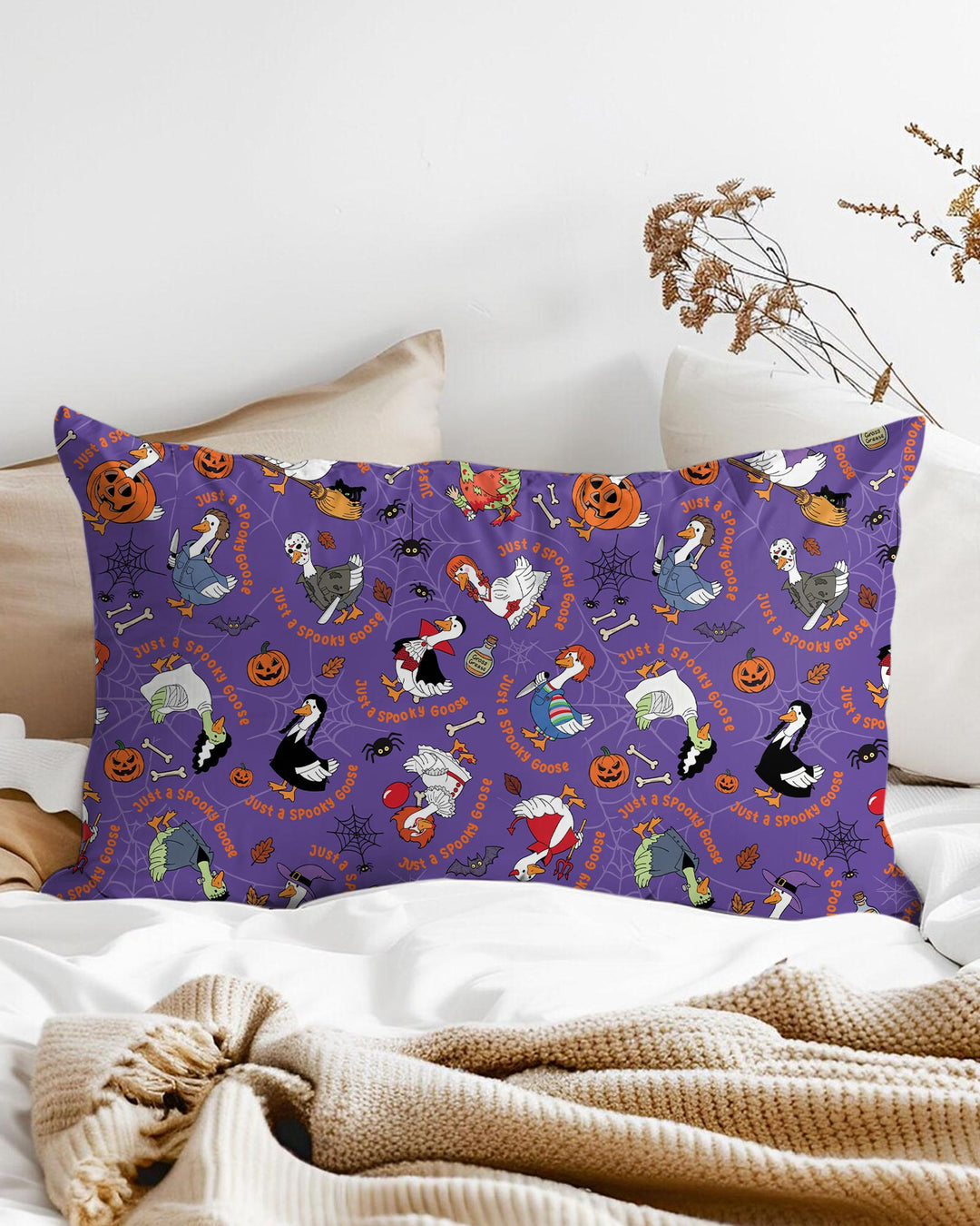 Just A Spooky Goose Family Matching Bamboo Pillow Case