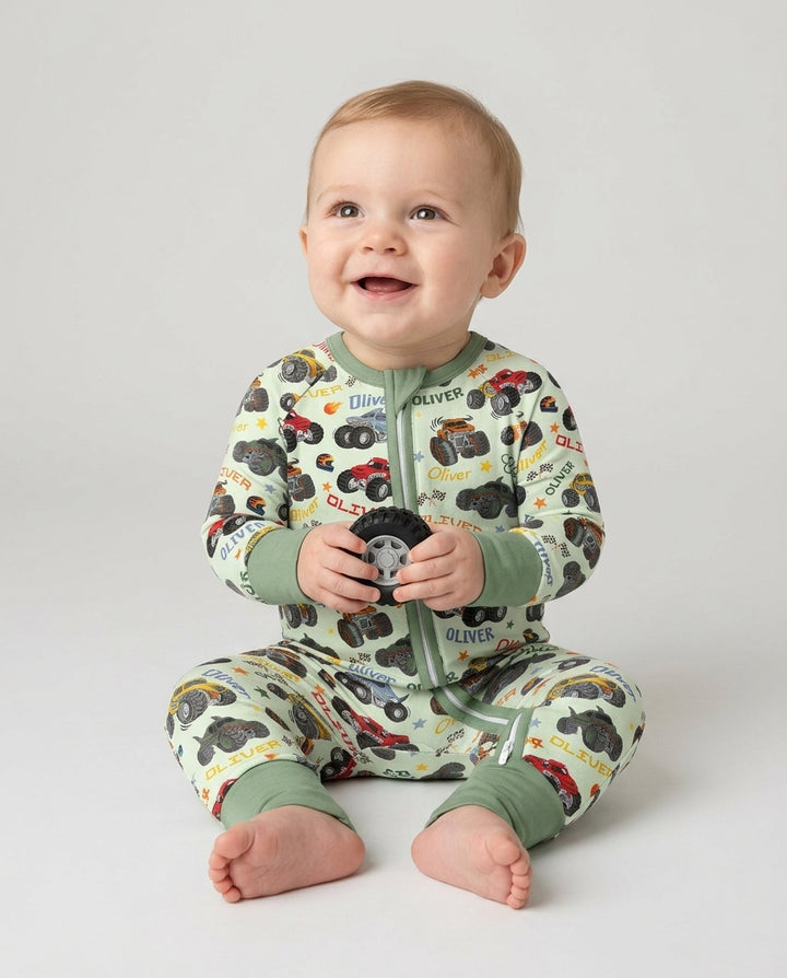 Personalized Monster Truck Bamboo Convertible Zippy