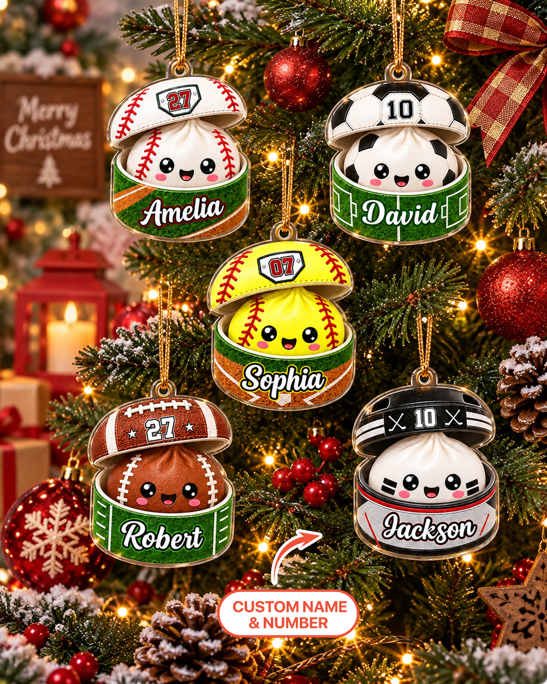 Sports Dumpling Acrylic Ornament