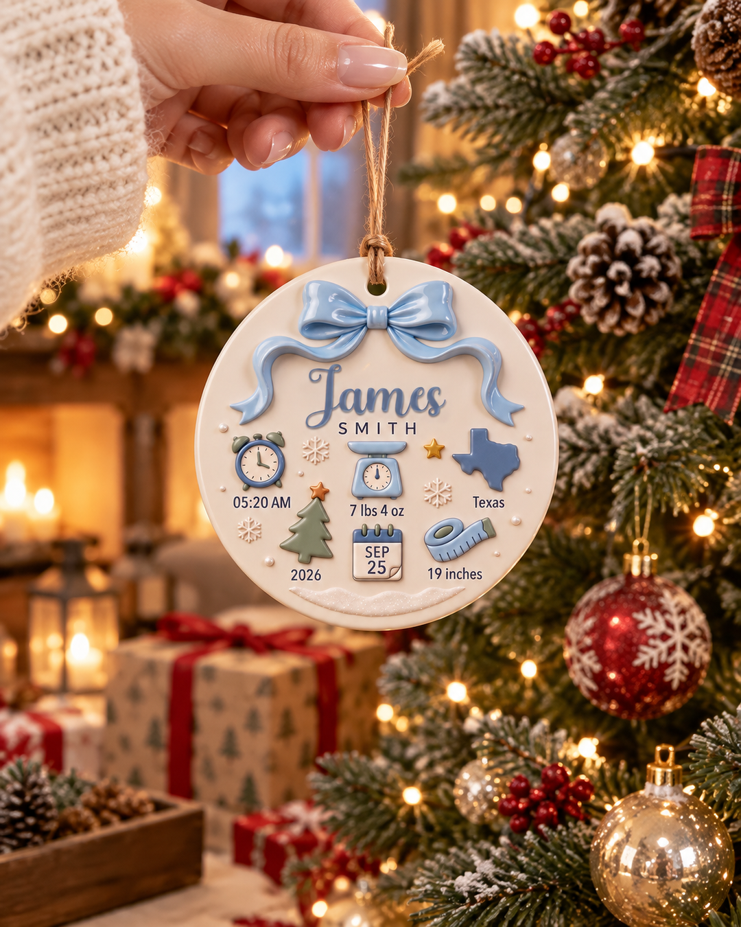 Baby First Christmas Ceramic Ornament