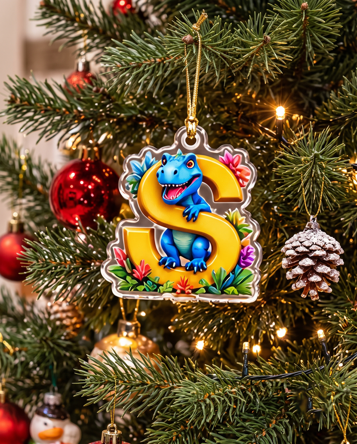 Letter Animal Christmas Tree Acrylic Ornament