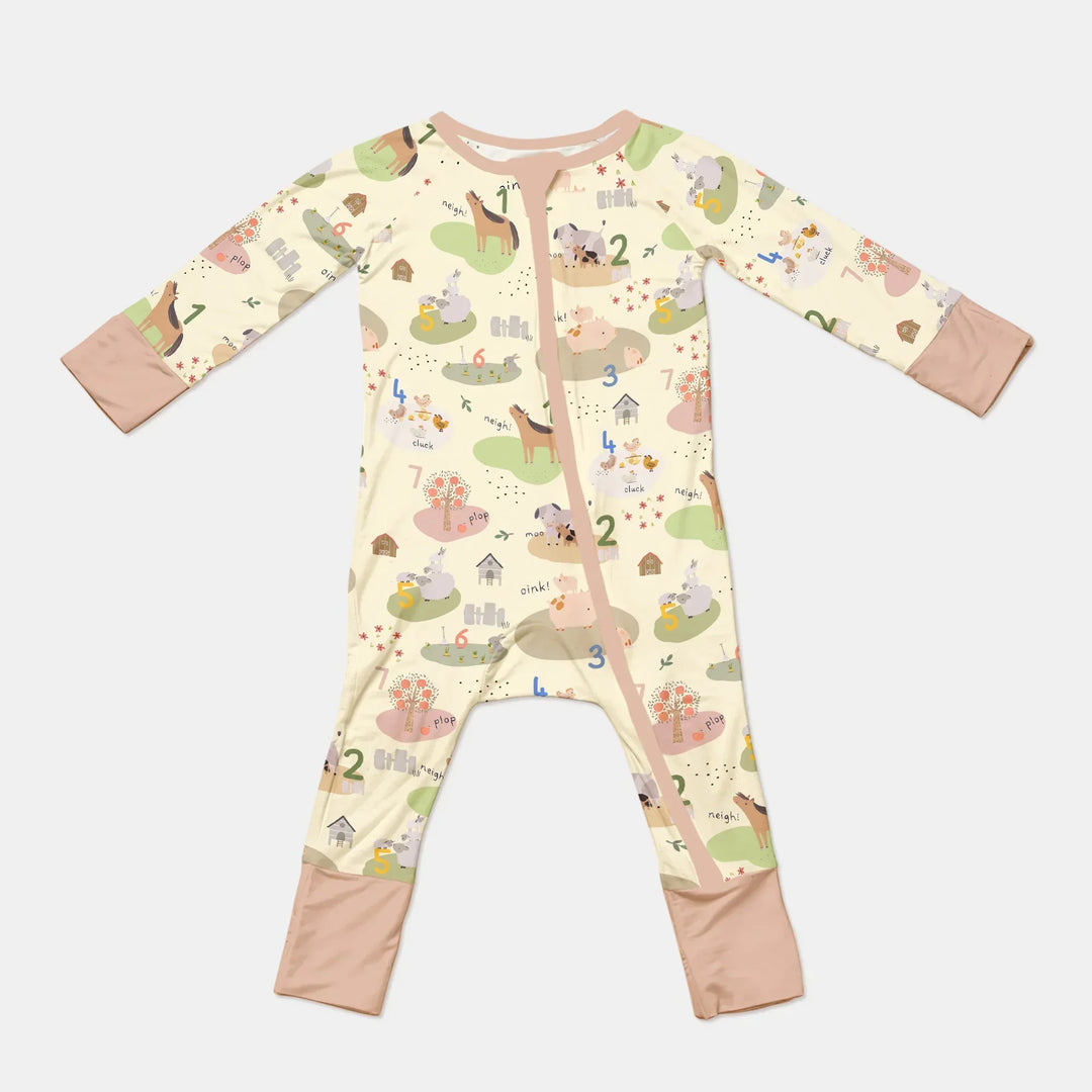 Farm Animal Counting Bamboo Convertible Zippy