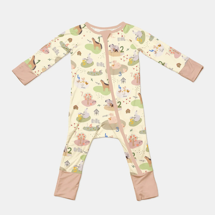 Farm Animal Counting Bamboo Convertible Zippy