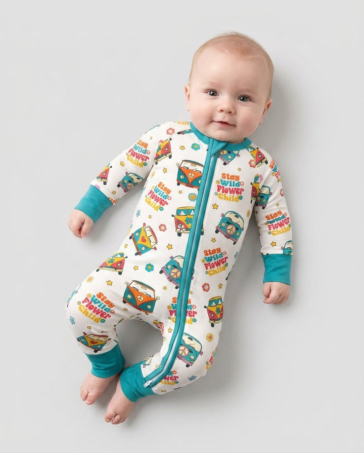 Stay Wild Flower Child Bamboo Convertible Zippy