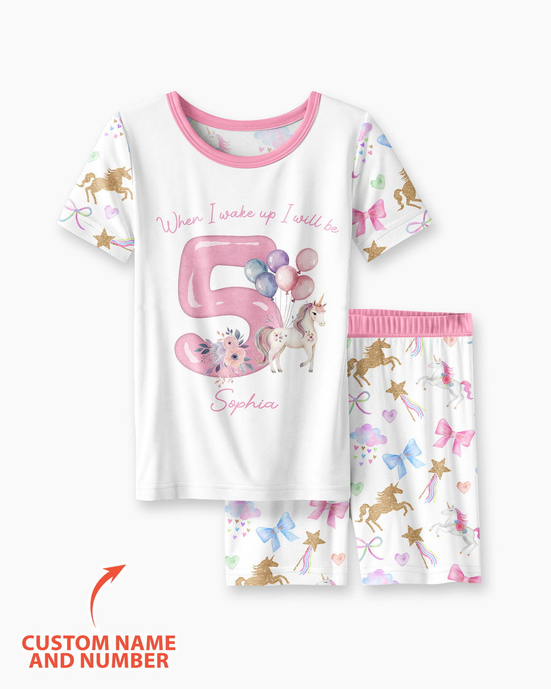Custom Name When I Wake Up I Will Be Birthday Bamboo Two Piece Short Sleeve Shorts Pajama Set