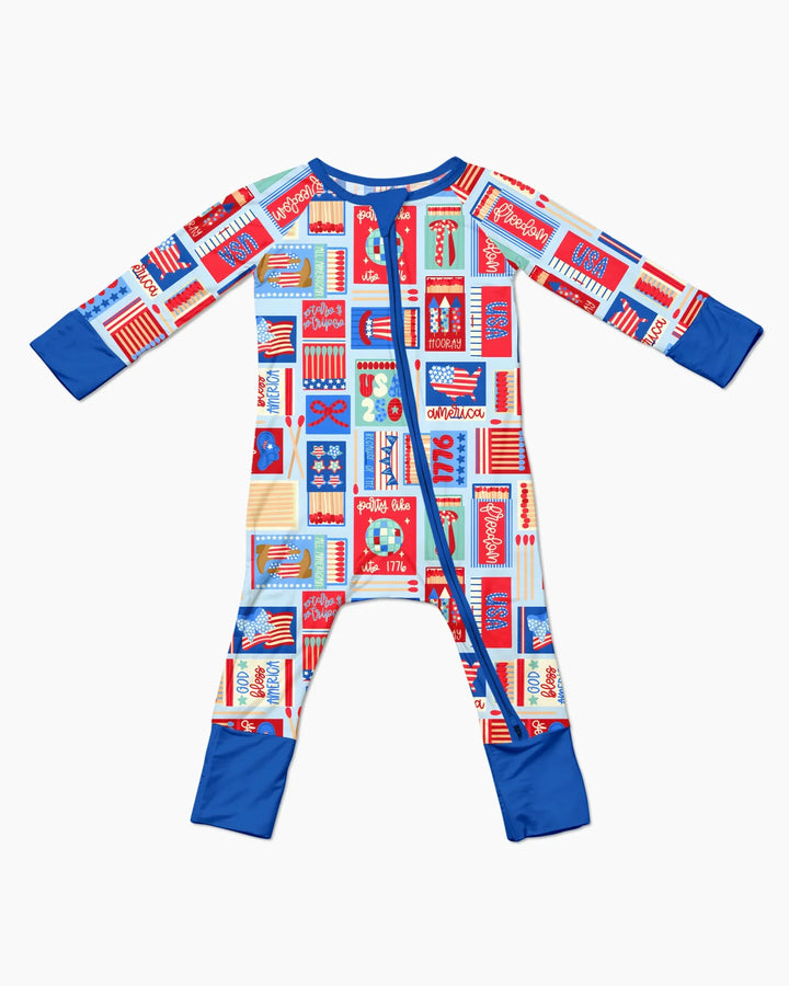 Patriotic Matchbox Family Matching Bamboo Convertible Zippy