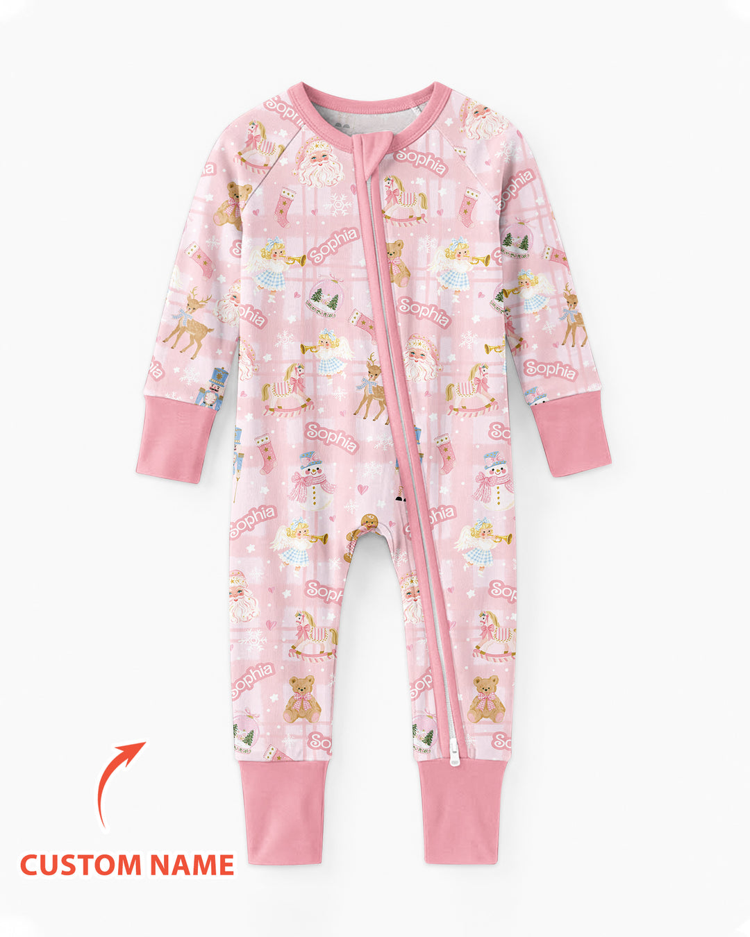 Custom Name Winter Wonderland Bamboo Convertible Zippy