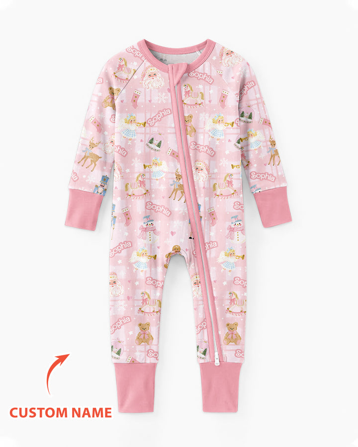 Custom Name Winter Wonderland Bamboo Convertible Zippy