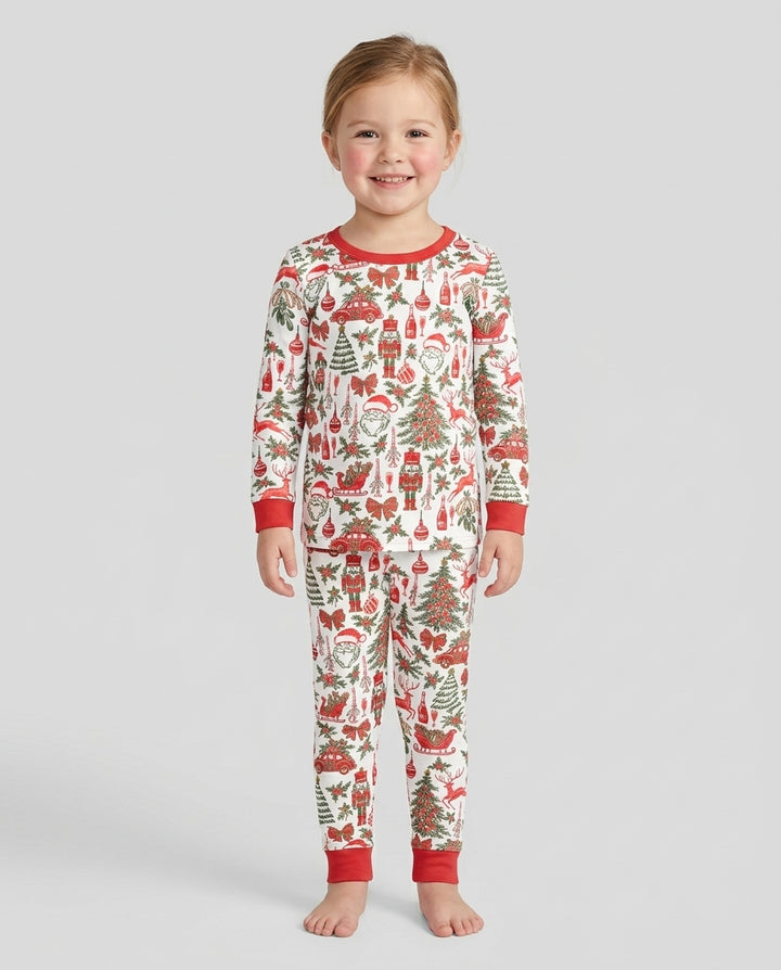 A Very Vintage Christmas Bamboo Two Piece Long Sleeve Pajama Set