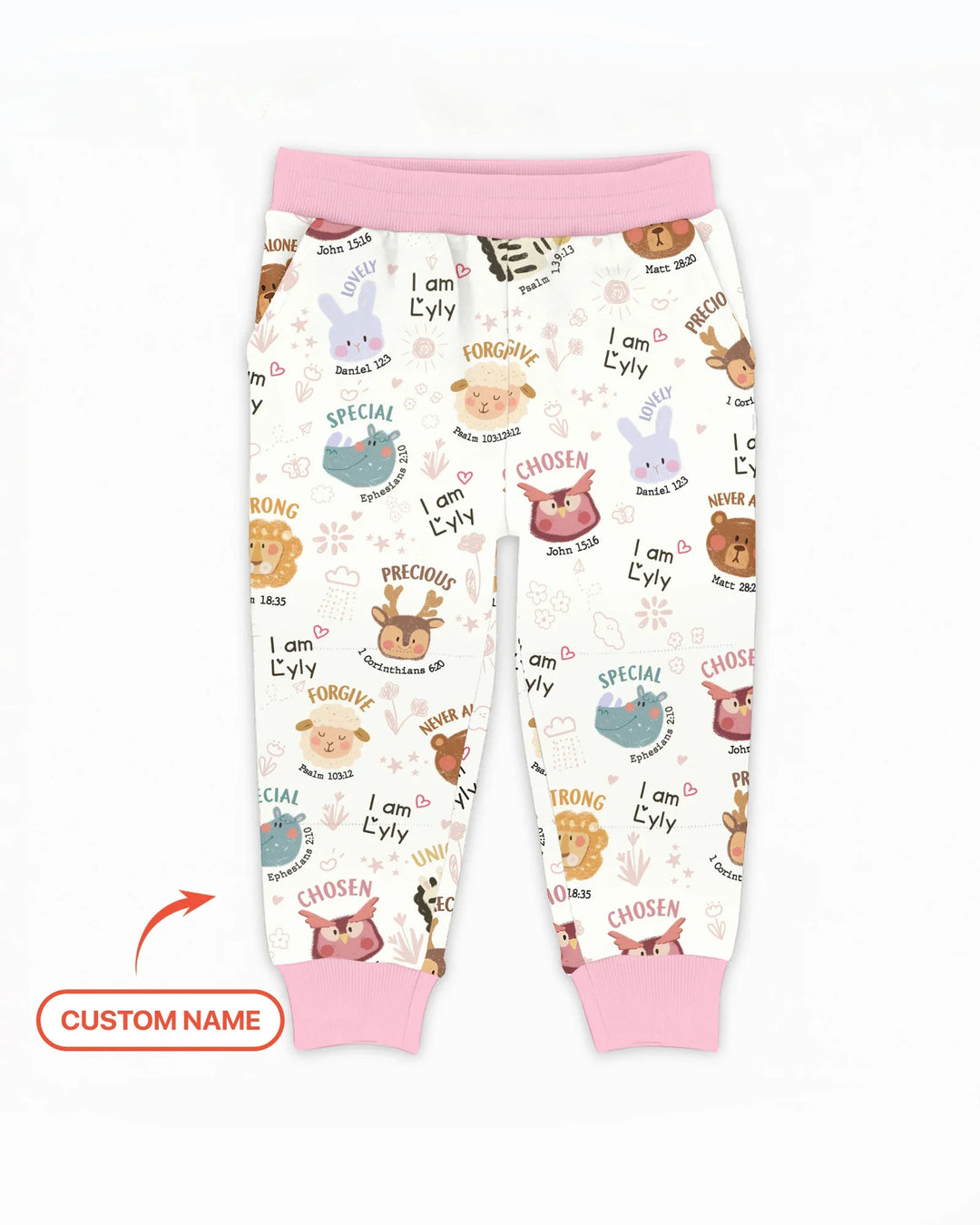 God’s Little Zoo Custom Name Bamboo Jogger
