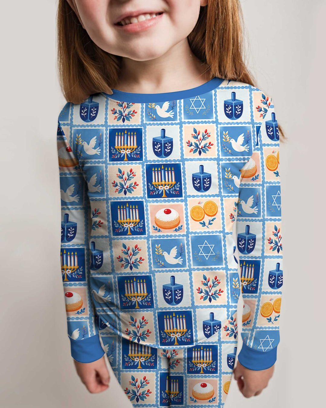 Jewish Holiday Bamboo Two Piece Long Sleeve Pajama Set