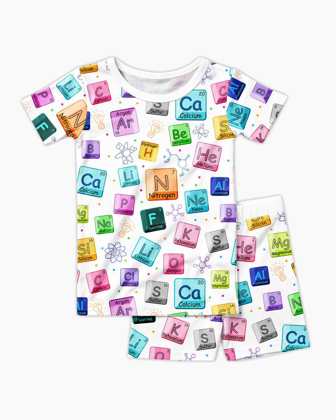 Science Elements Bamboo Two Piece Short Sleeve Shorts Pajama Set