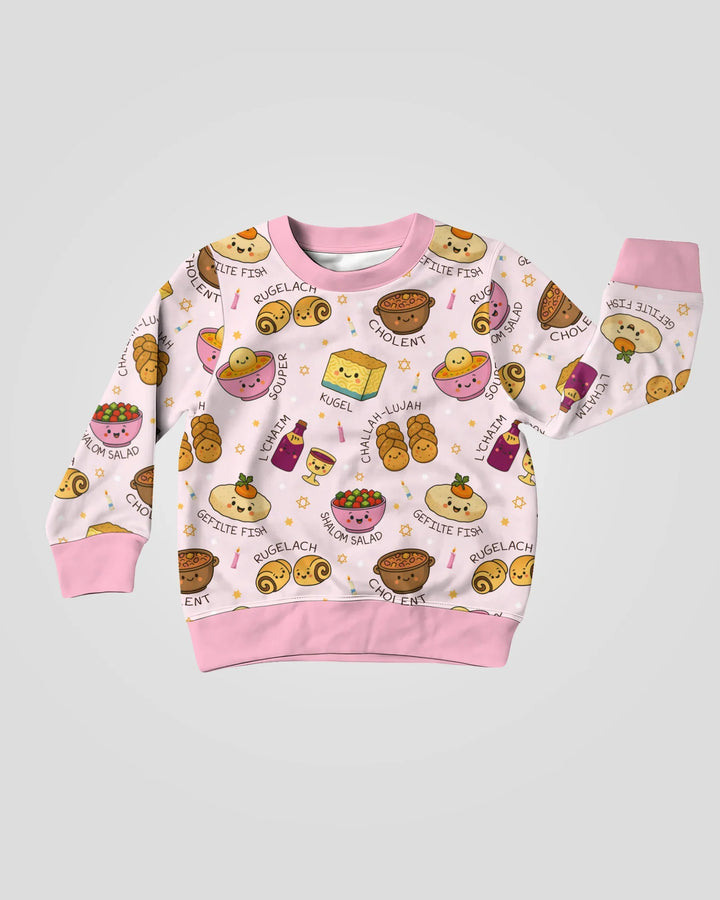 Shabbat Shalom Bamboo Crewneck Sweatshirt