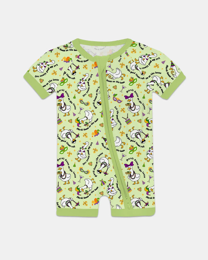 Mardi Gras Silly Goose Bamboo Shorty Zippy