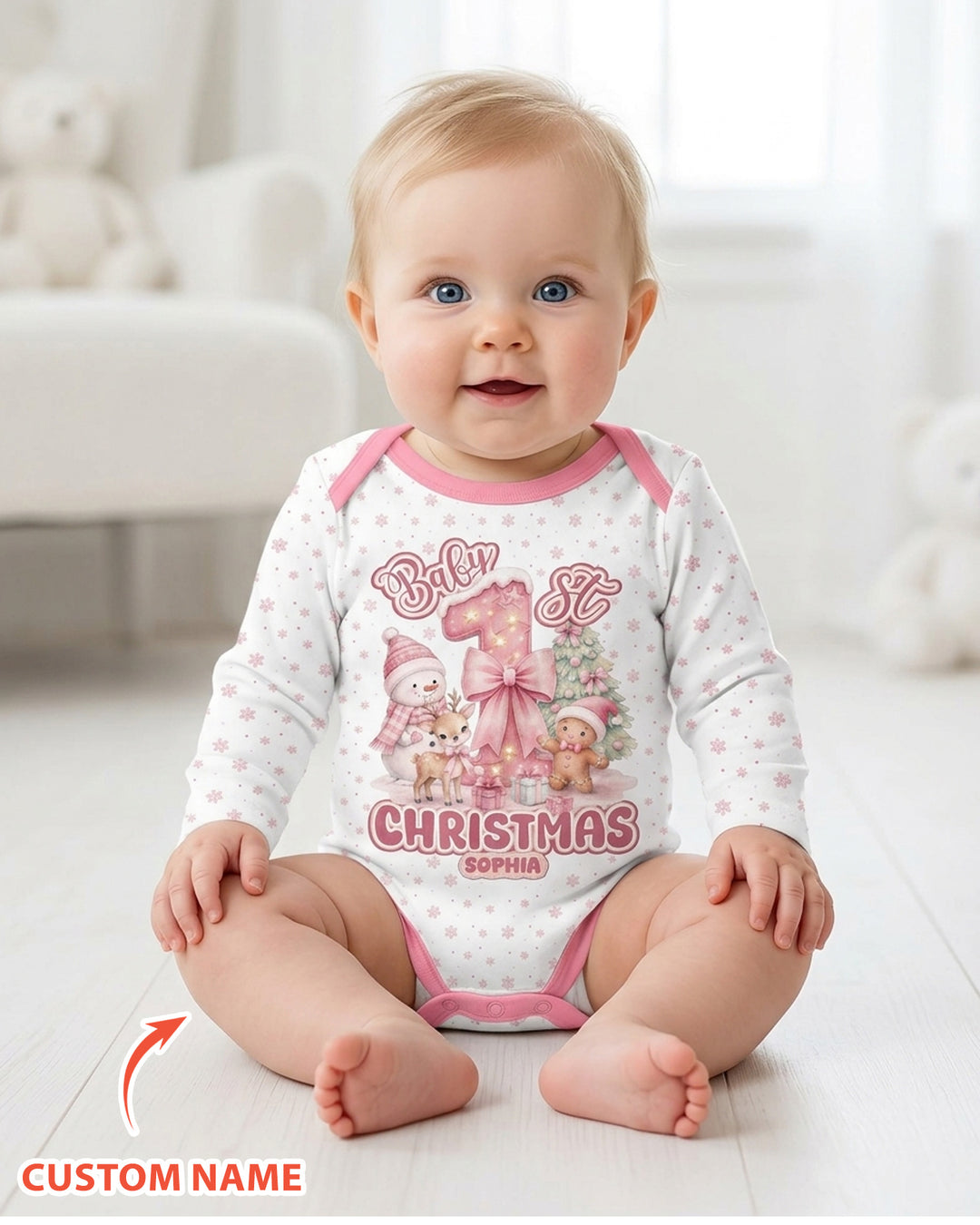 Snow Baby Christmas Bamboo Bodysuit