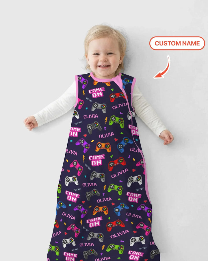 Custom Name Game On Family Matching Bamboo Sleep Bag