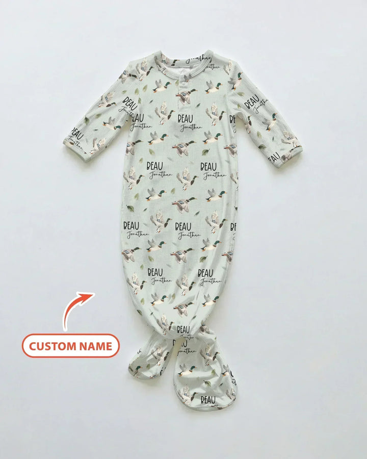 Custom Name Mallard Duck Bamboo Knot Gown