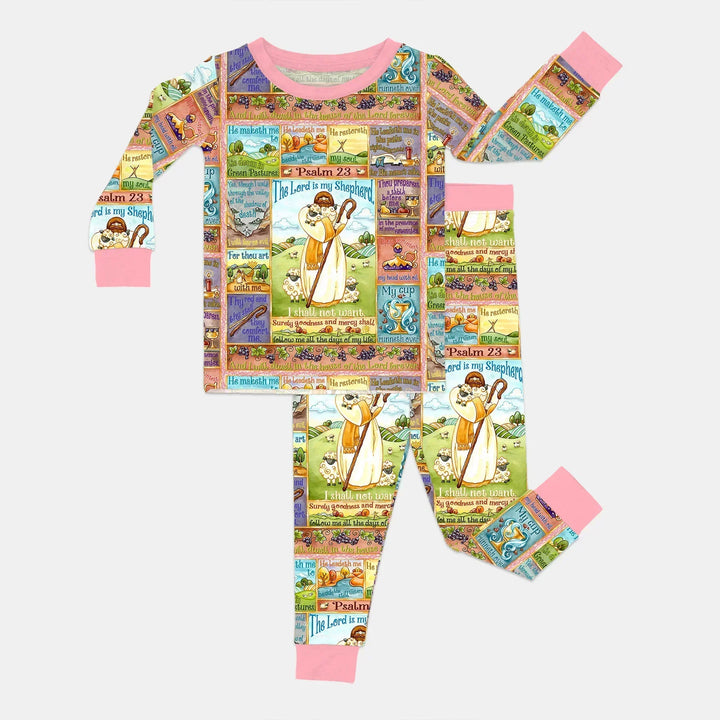 The Lord Is My Shepherd Bamboo Two Piece Long Sleeve Pajama Set