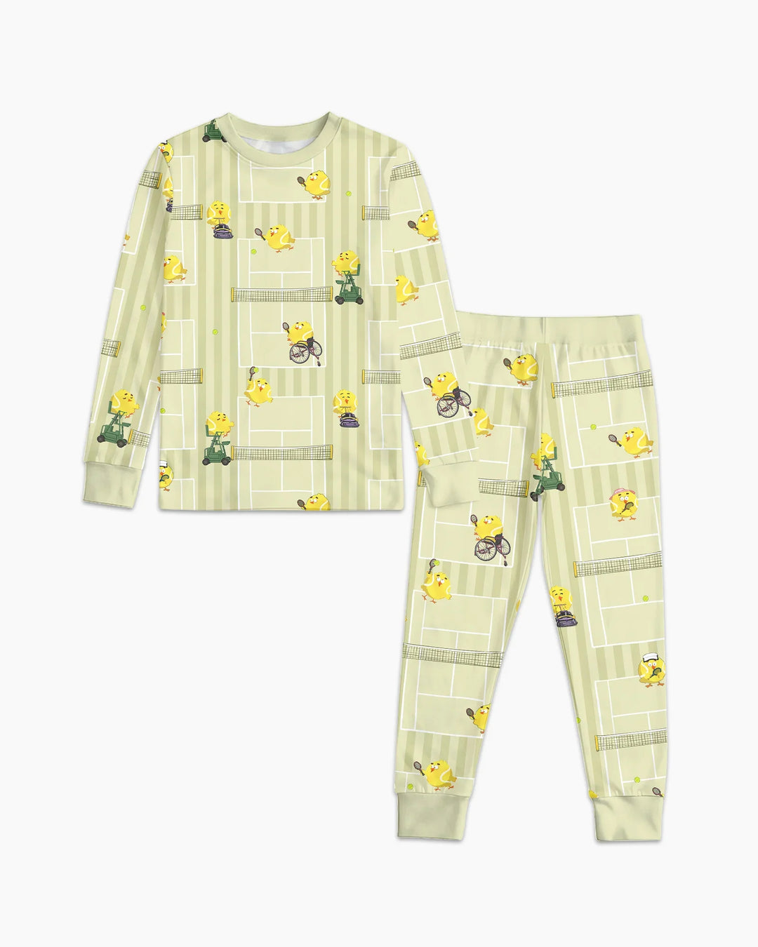 Tennis Bamboo Two Piece Long Sleeve Pajama Set
