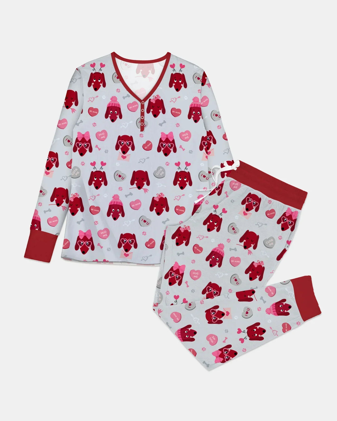 Dachshund Is My Valentine Bamboo Women Pajama Set