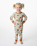 Country Crows with Mums and Pumpkins Bamboo Two Piece Long Sleeve Pajama Set