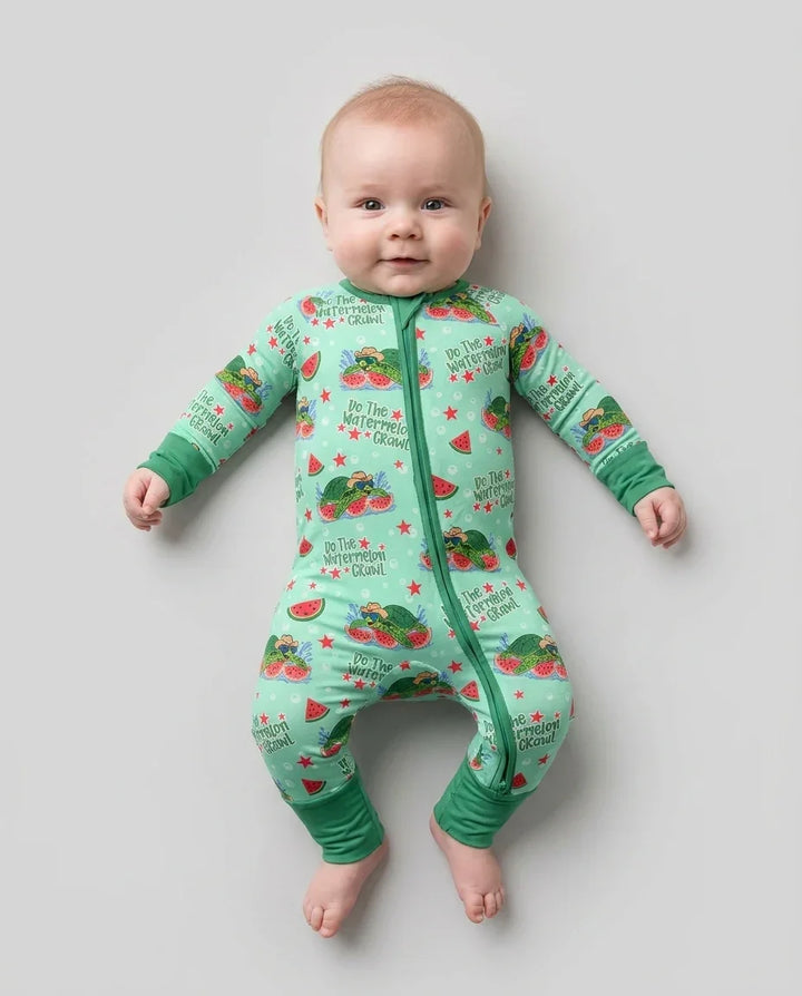 Watermelon Turtle Family Matching Bamboo Convertible Zippy