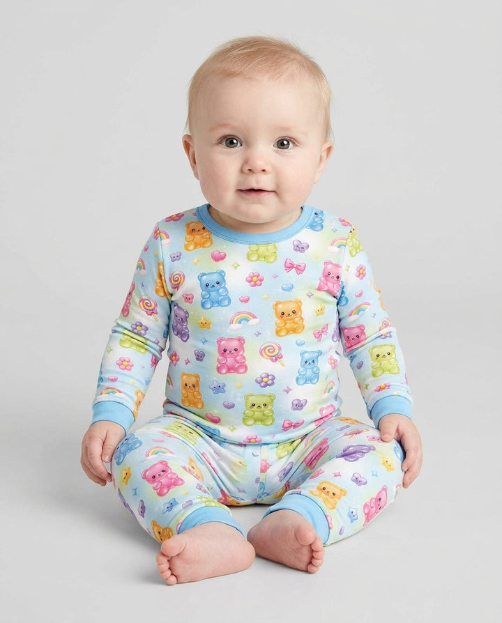 Gummy Bear Candyland Bamboo Two Piece Long Sleeve Pajama Set