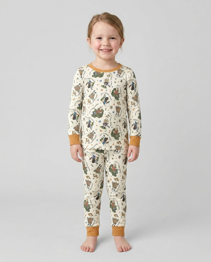Just A Daddy Goose Family Matching Bamboo Two Piece Long Sleeve Pajama Set