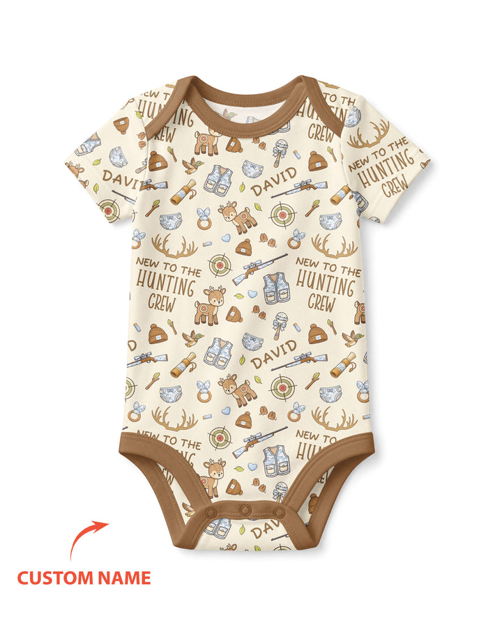New To The Hunting Crew Custom Name Bamboo Bodysuit