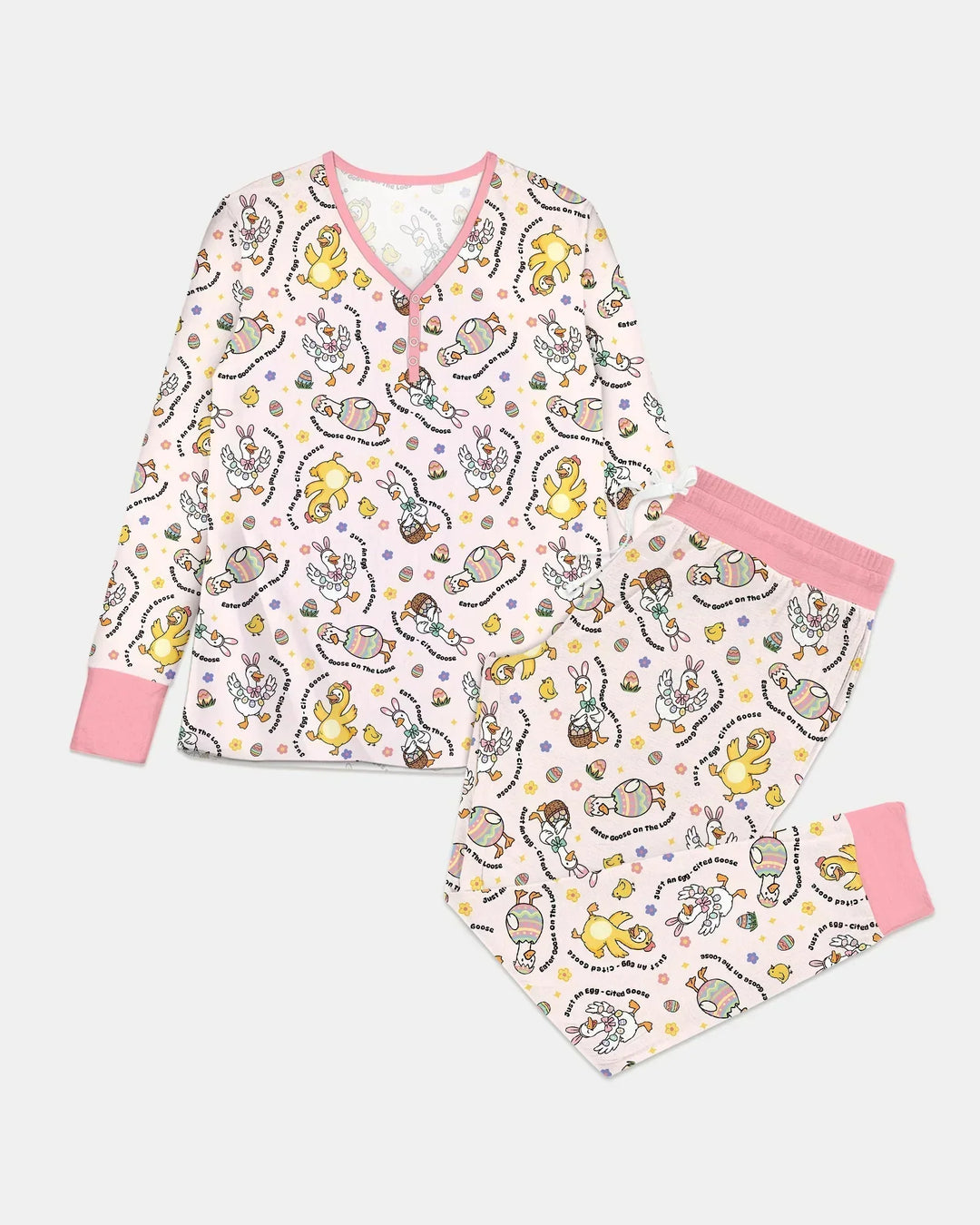 Easter Goose Family Matching Bamboo Women Pajama Set