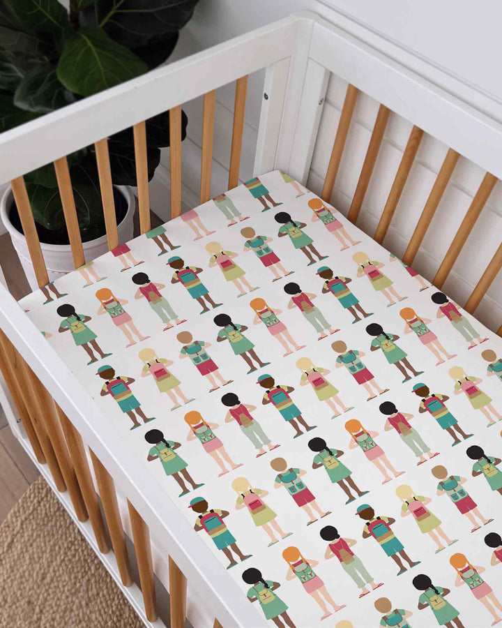 Little Friends Everywhere Bamboo Fitted Crib Sheet
