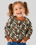 Retro Gothic Halloween Patchwork Bamboo Crewneck Sweatshirt