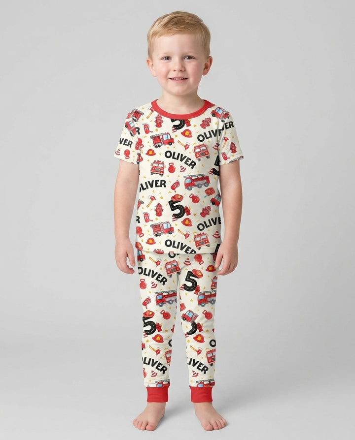 CUSTOM Template Bamboo Two Piece Short Sleeve Pyjamas Set